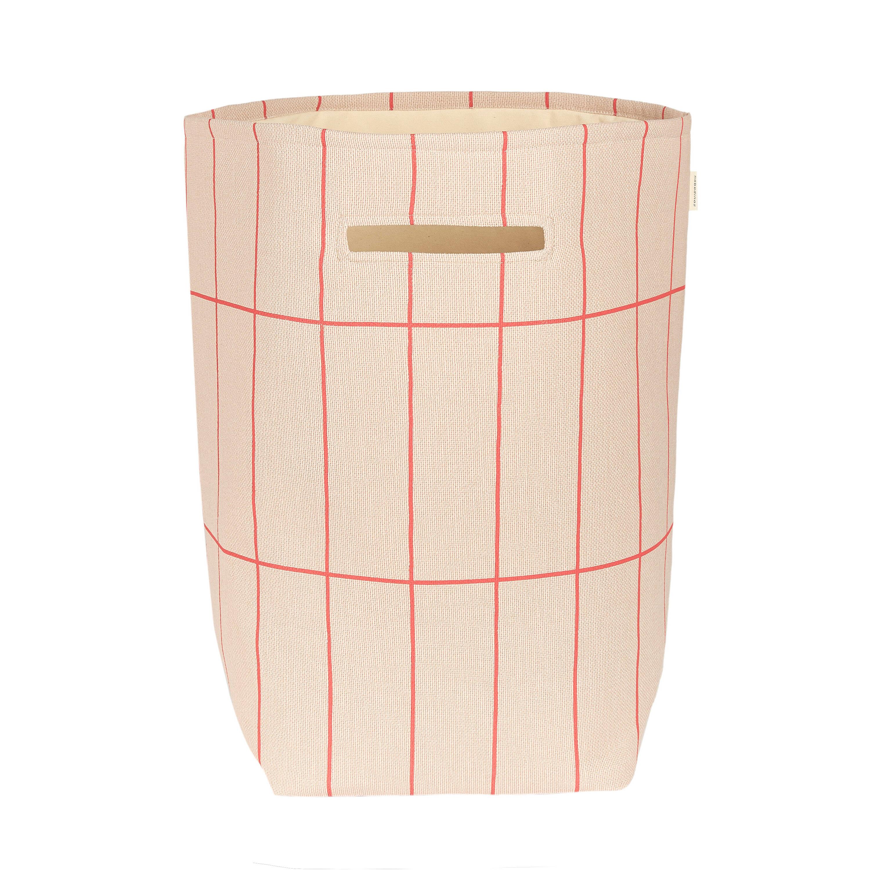 Nobodinoz Vibes B&uuml;y&uuml;k Sepet // Pink Red Grid