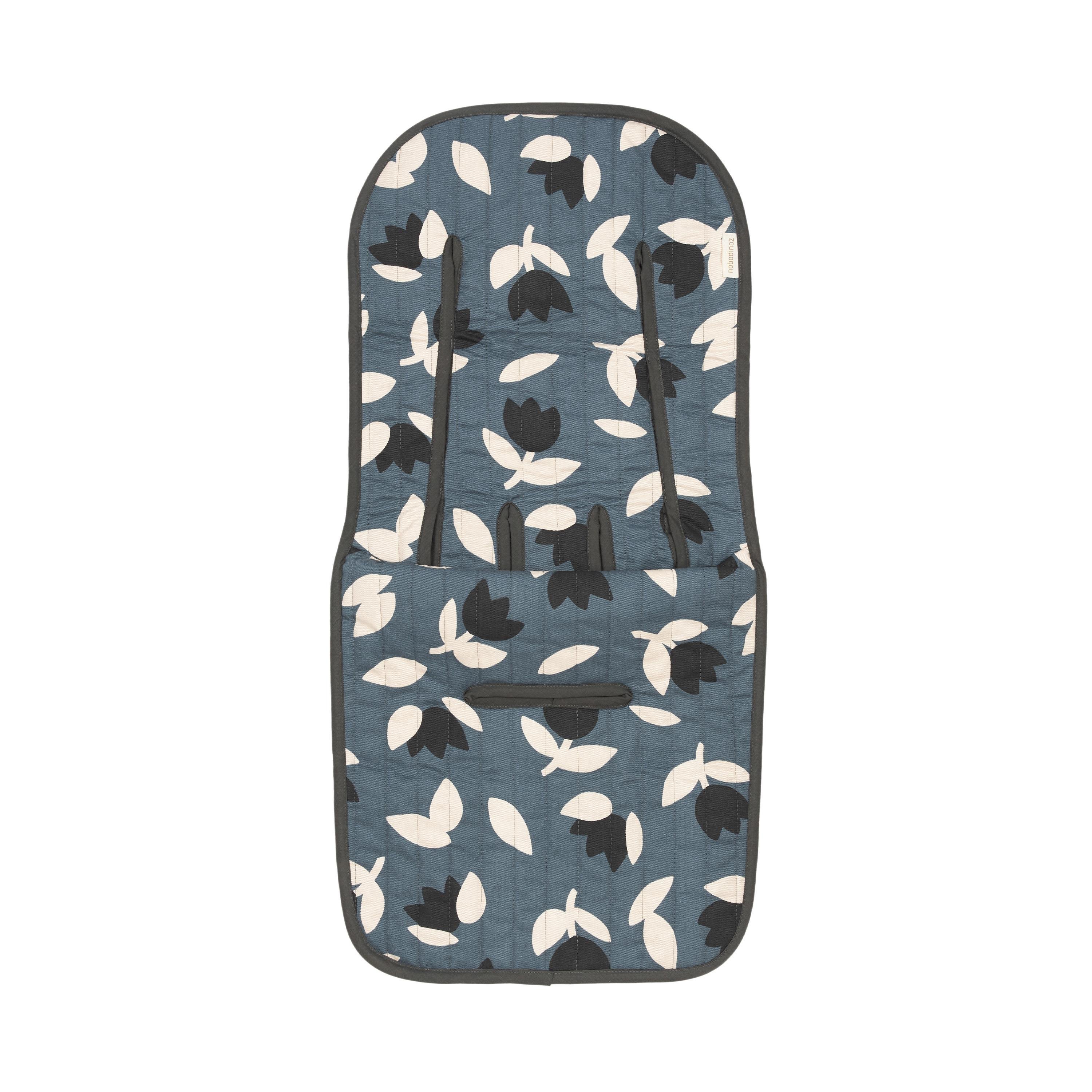 Nobodinoz Hyde Park Bebek Arabası Pedi // Blue Black Tulips