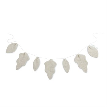 Nobodinoz Lin Francais Yaprak Garland // Greige