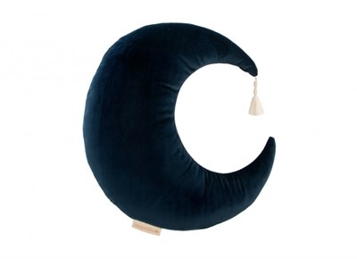 Nobodinoz Pierrot Moon Kadife Yastık // Night Blue