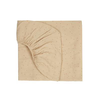 Nobodinoz Wabi Sabi Lastikli Çarşaf // Dots Ginger (70 x 140 cm)