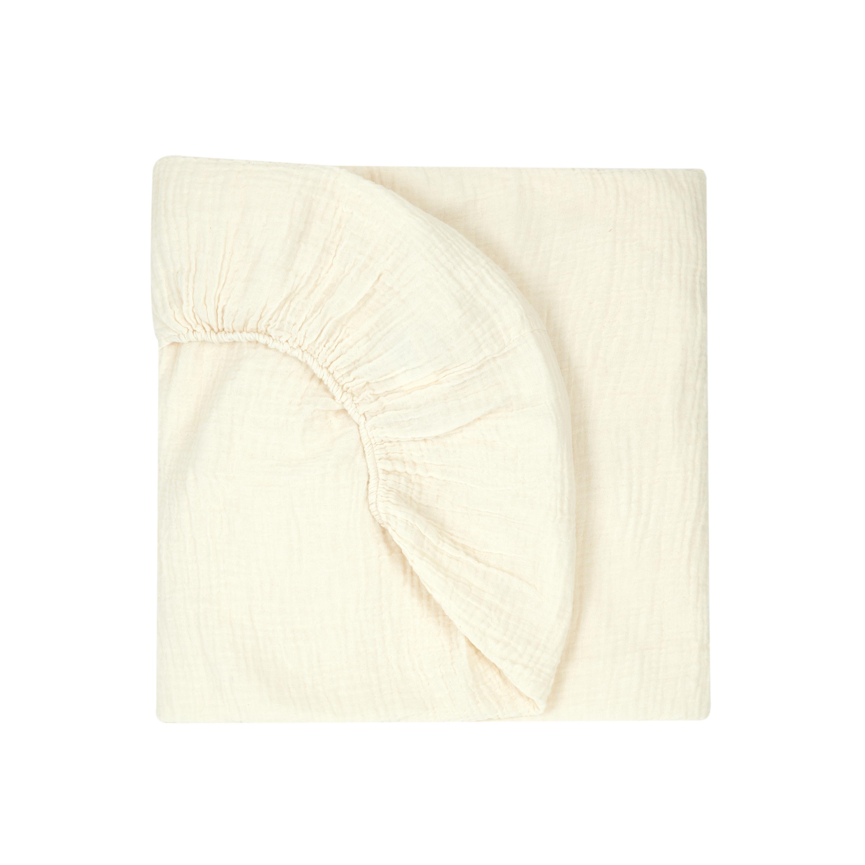 Nobodinoz Wabi Sabi Lastikli Çarşaf // Natural (70 x 140 cm)