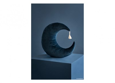 Nobodinoz Pierrot Moon Kadife Yastık // Night Blue