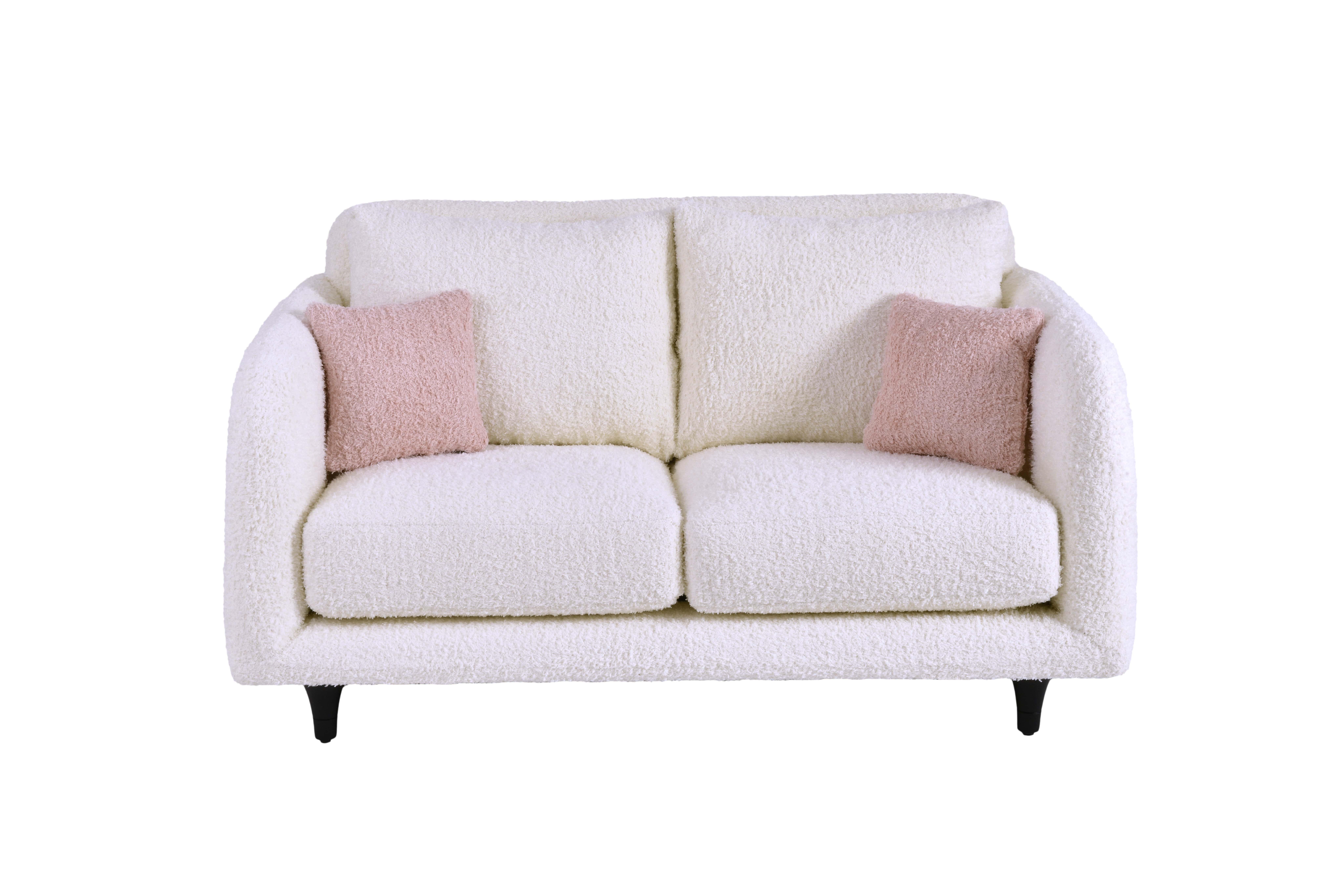 Norde Junior Pietra Beyaz 2'li Koltuk, Pembe Kırlent