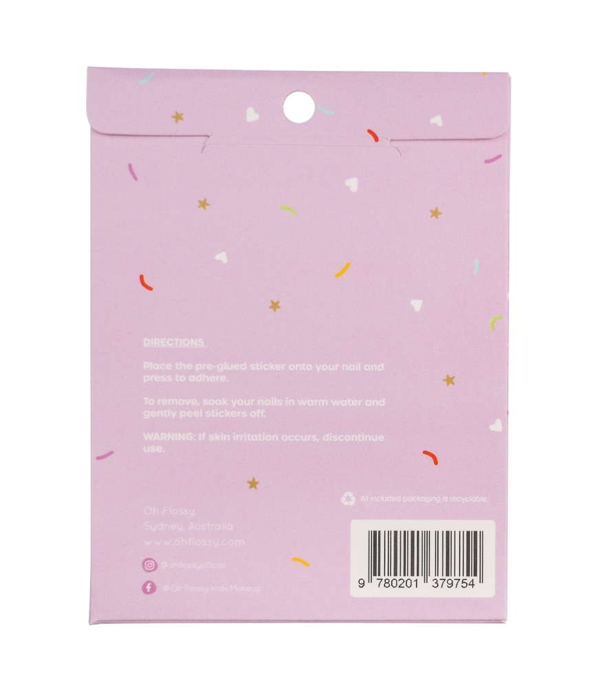 Oh Flossy Çocuk Tırnak Sticker Seti // Sweets