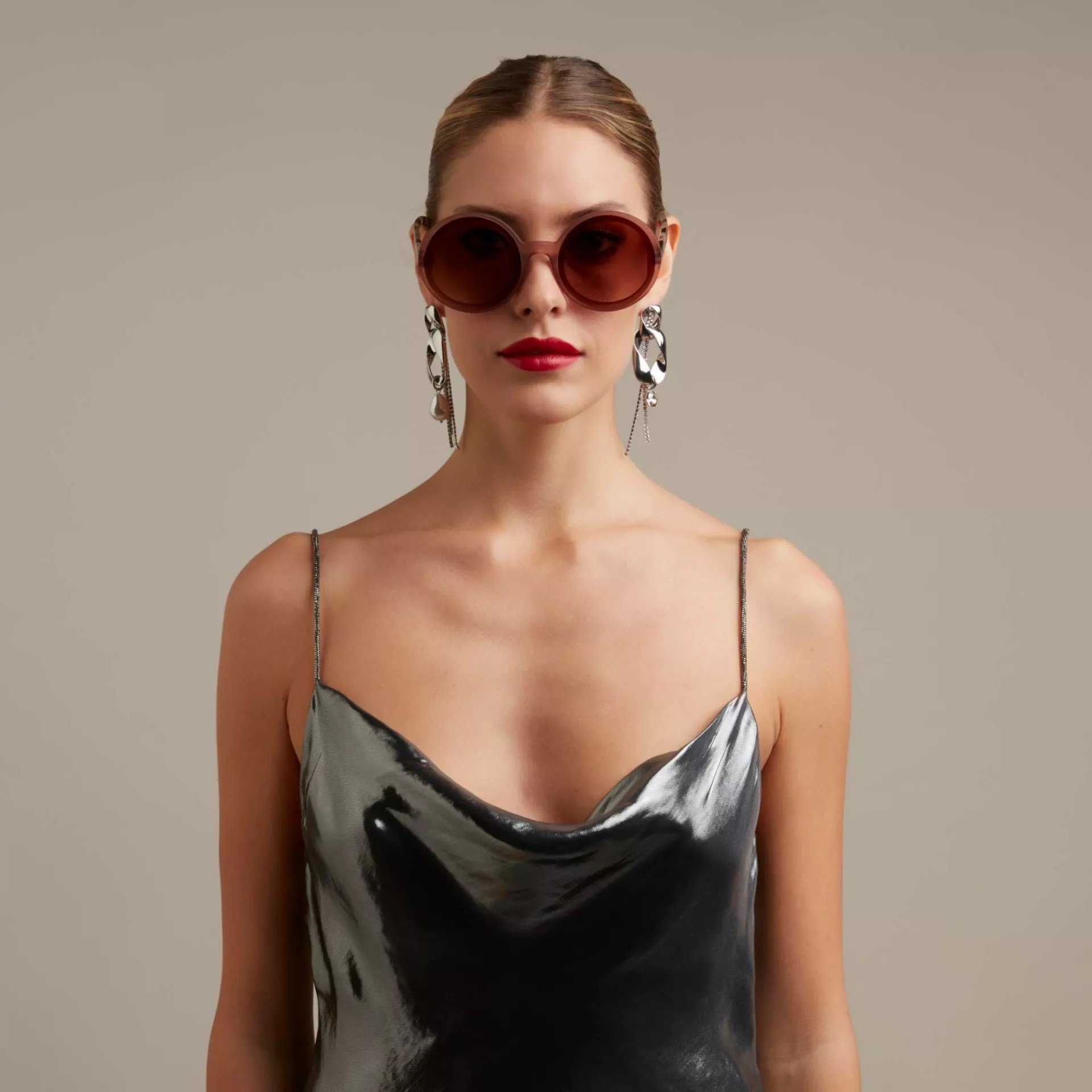 Okkia Monica Round Güneş Gözlüğü // Pink Havana