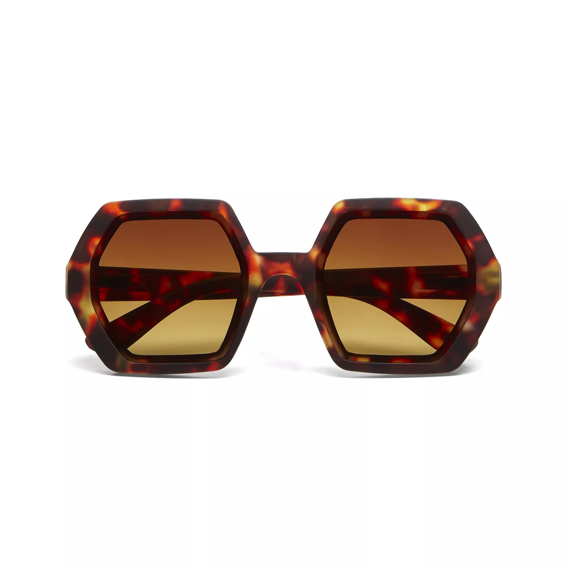 Okkia Emma Big Hexagonal Güneş Gözlüğü // Classic Havana