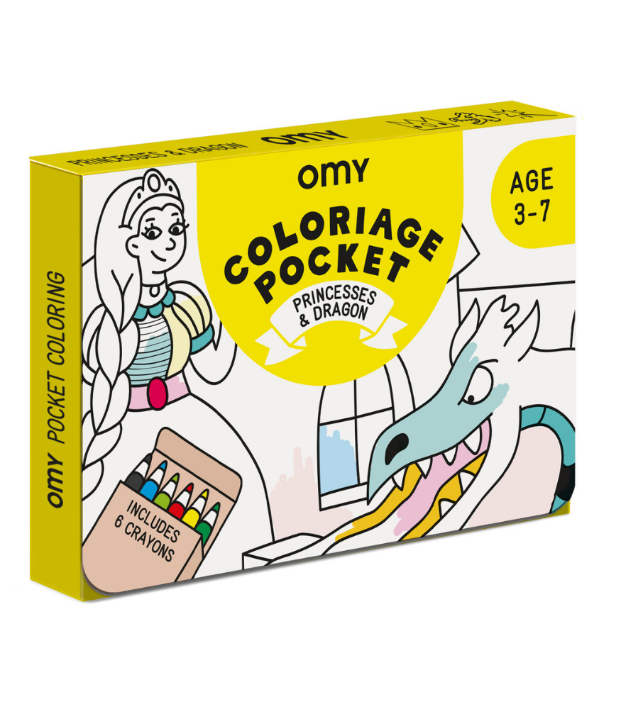 OMY Pocket Coloring Seyahat Boya Kit // Princesses & Dragons