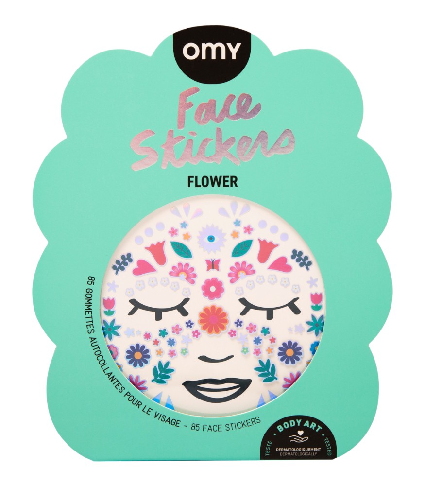 OMY Y&uuml;z Sticker // Flower