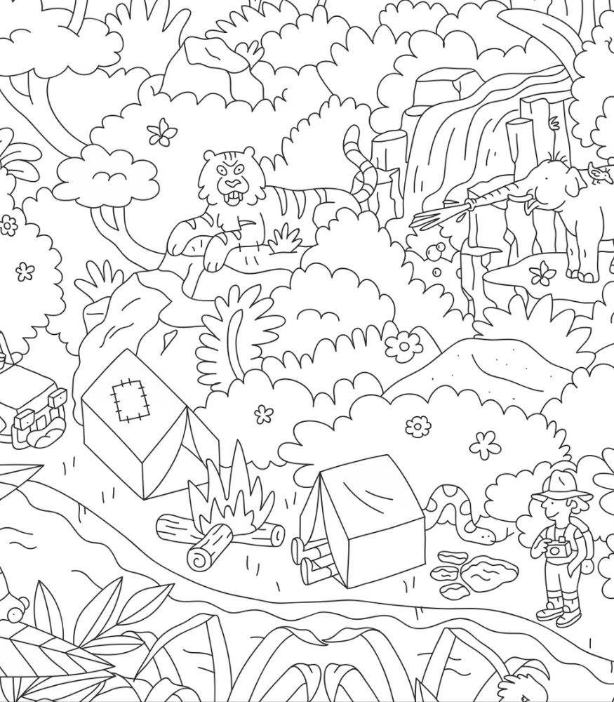 OMY Coloring Poster - Boyama Posteri // Jungle