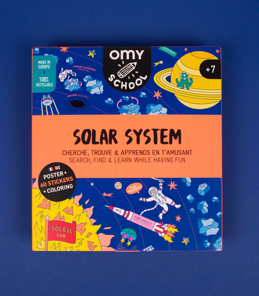 OMY School Eğitici Sticker Poster // Solar System