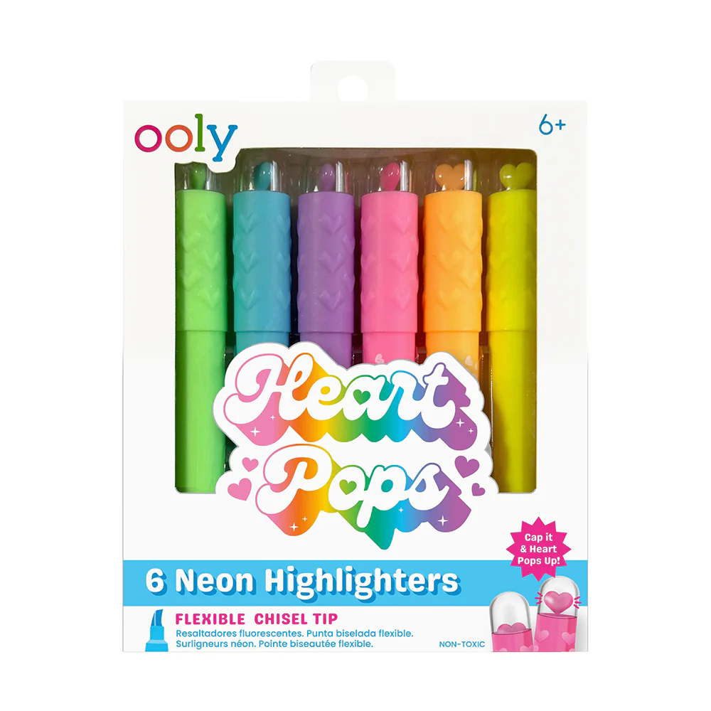 Ooly Heart Pops Neon Highlighter Seti (6 Adet)