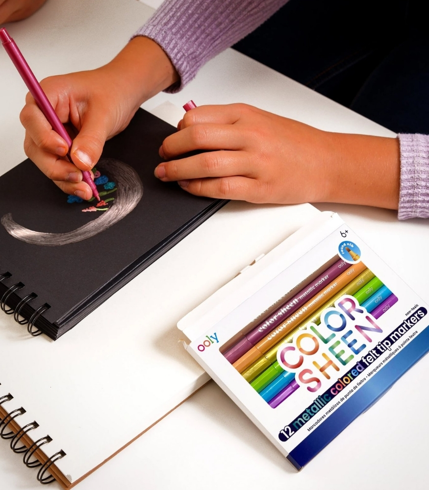 Ooly Color Sheen Ke&ccedil;eli Kalem // Metalik (12 Adet)