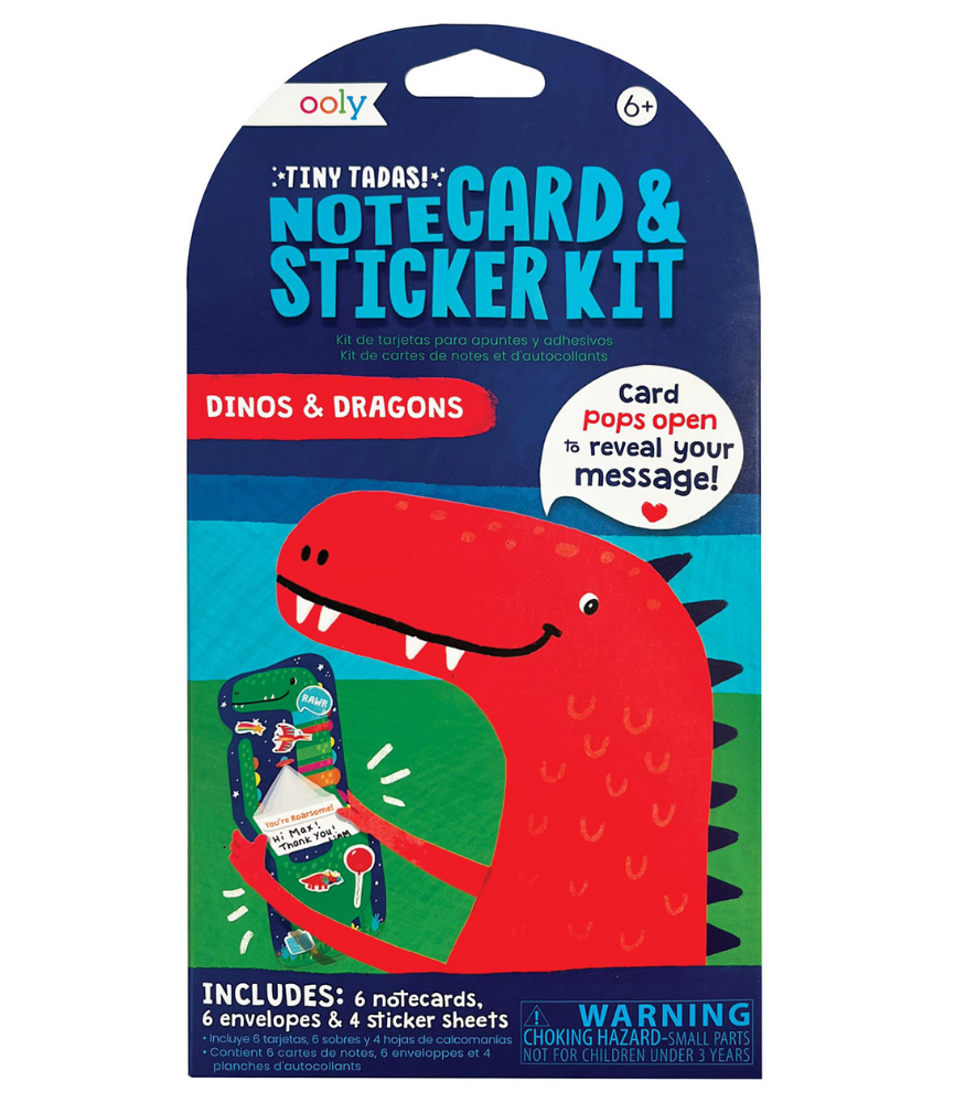 Ooly Tiny Tadas Not Kartları ve Sticker Seti // Dinos & Dragons