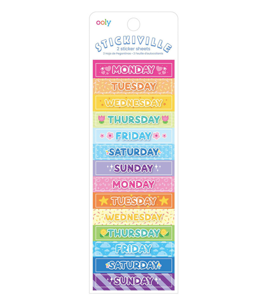 Ooly Stickiville Çıkartmalar // Days of the Week