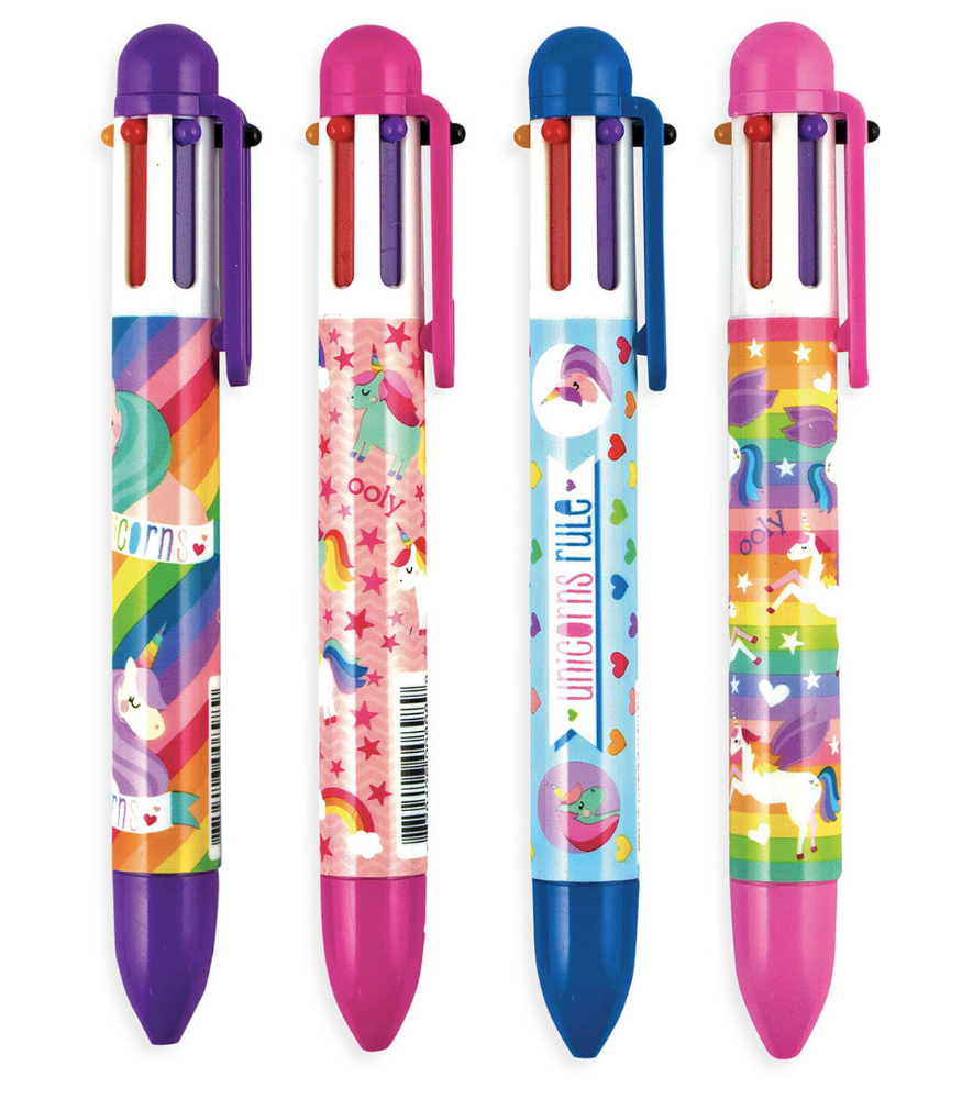 Ooly 6 Renkli Tükenmez Kalem // Unique Unicorns (Pembe)