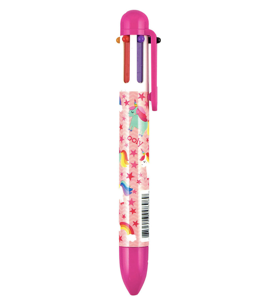 Ooly 6 Renkli Tükenmez Kalem // Unique Unicorns (Fuşya)