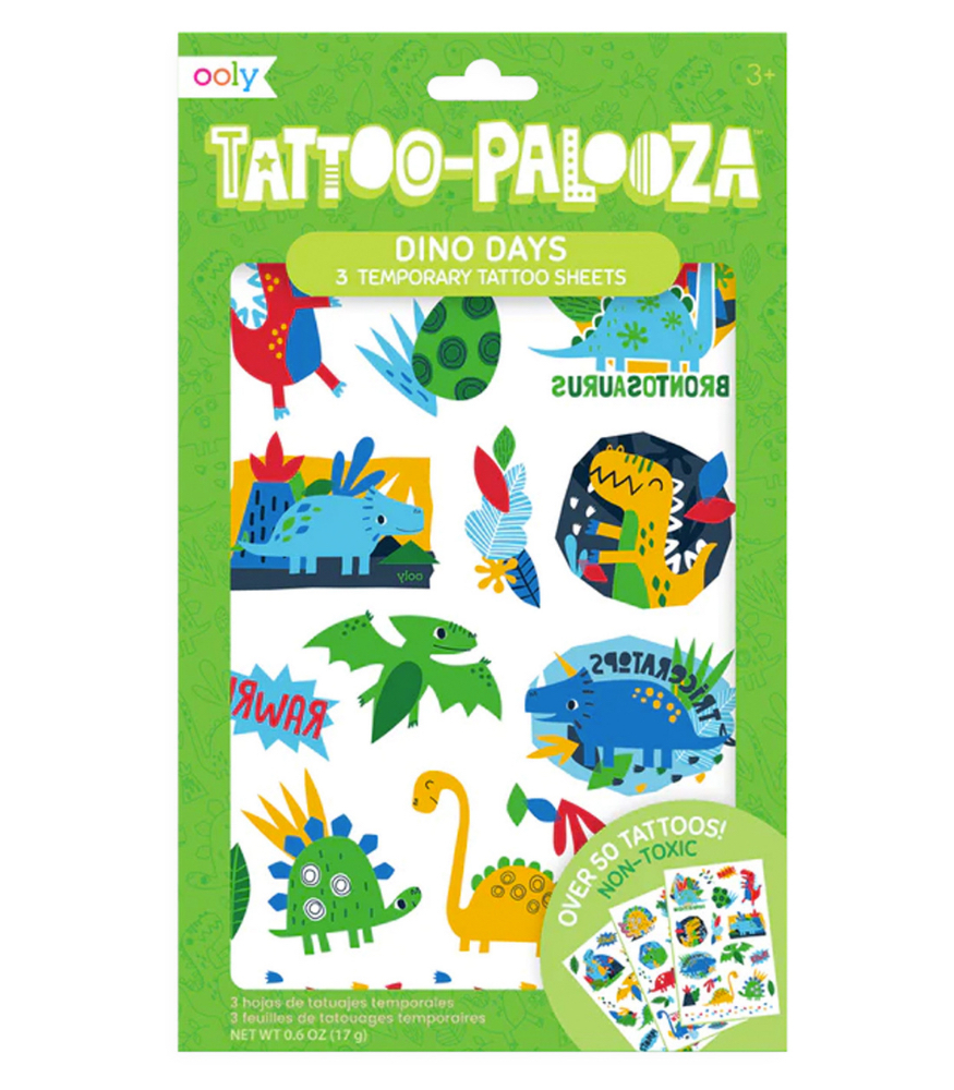 Ooly Tattoo Palooza Ge&ccedil;ici D&ouml;vme Seti // Dino Days