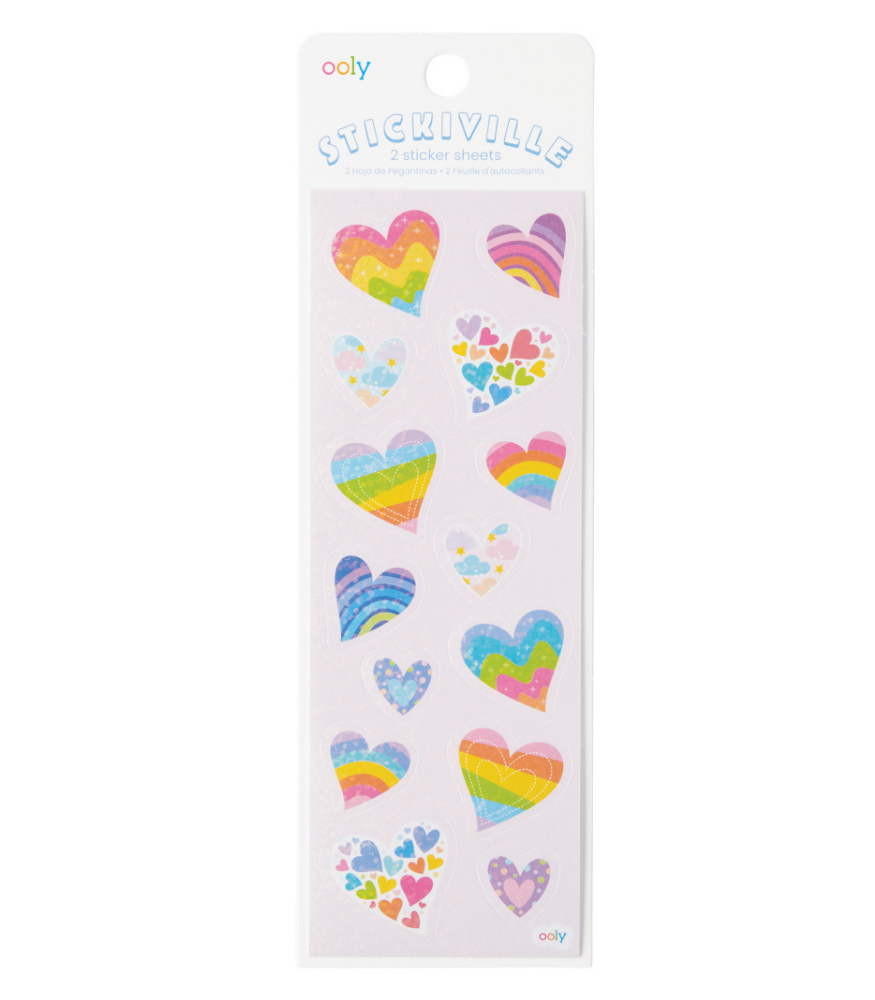 Ooly Stickiville &Ccedil;ıkartmalar // Rainbow Hearts