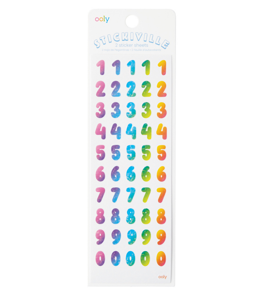 Ooly Stickiville Çıkartmalar // Rainbow Numbers