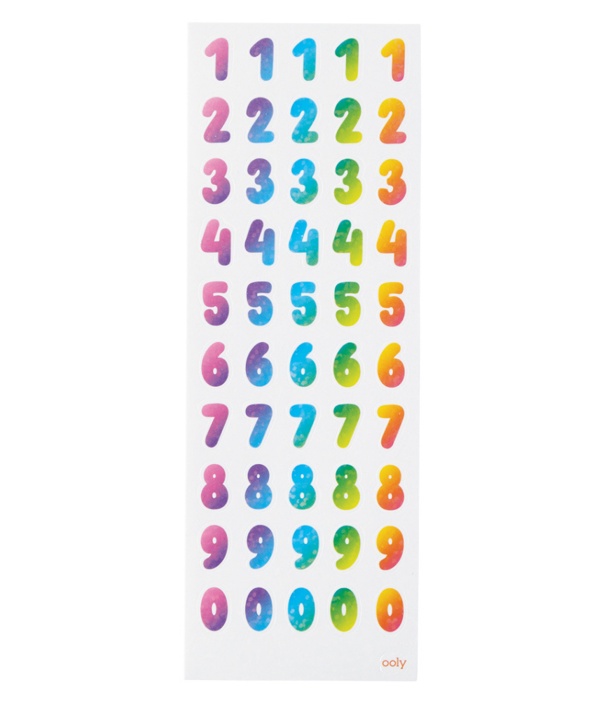 Ooly Stickiville Çıkartmalar // Rainbow Numbers