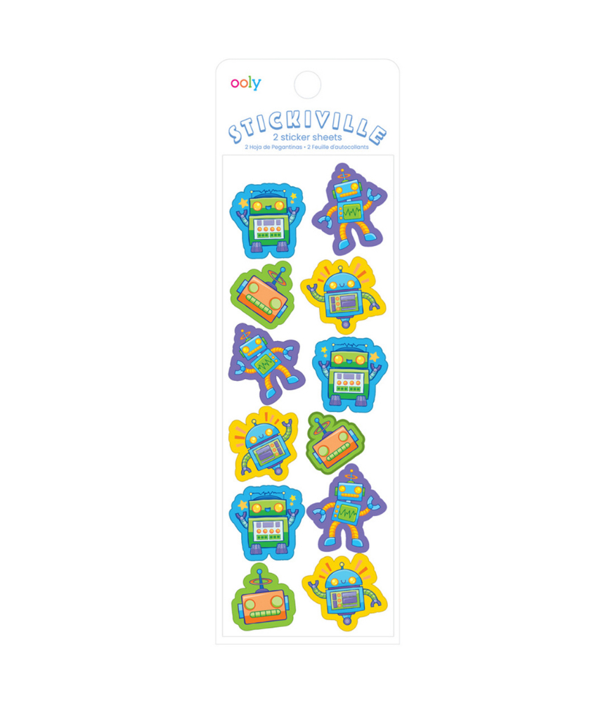 Ooly Stickiville Çıkartmalar // Robots
