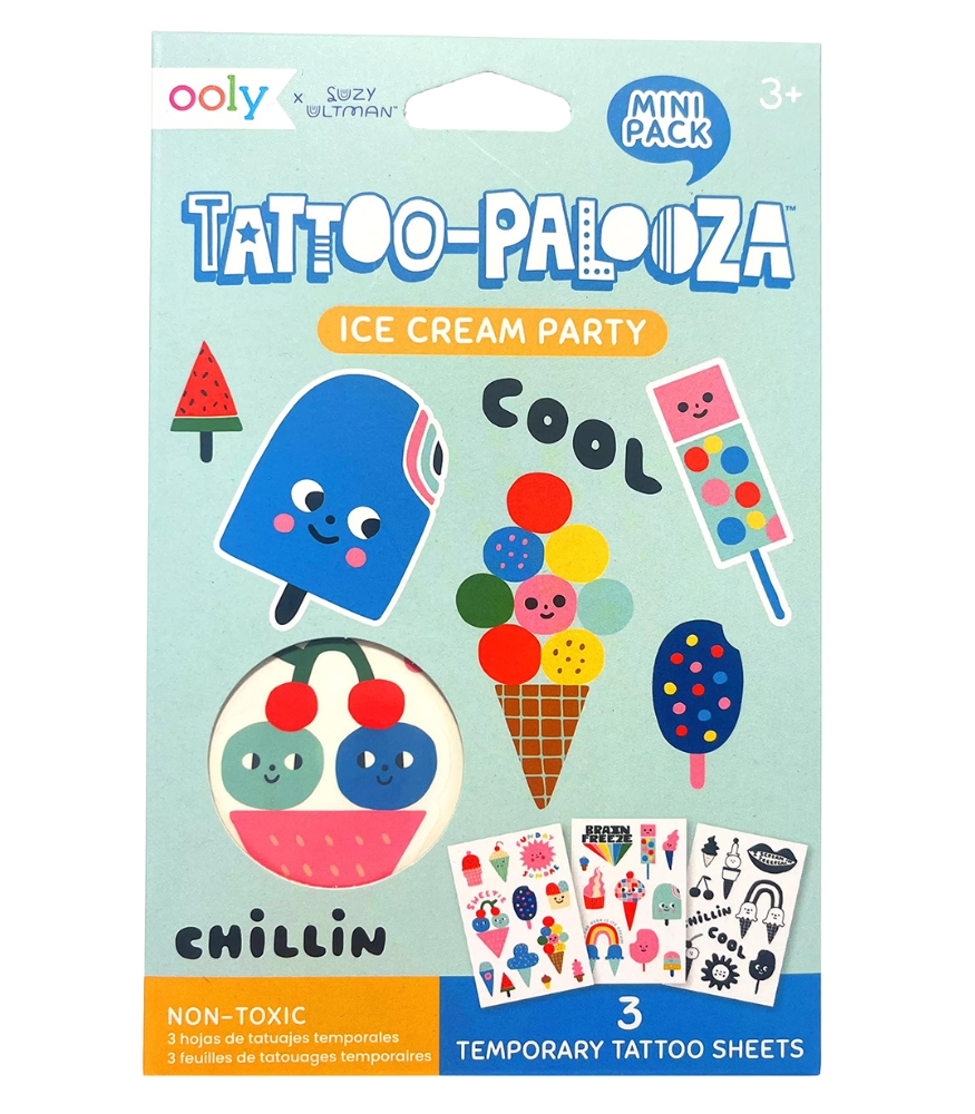 Ooly Tattoo Palooza Ge&ccedil;ici Mini D&ouml;vme Seti // Ice Cream Party