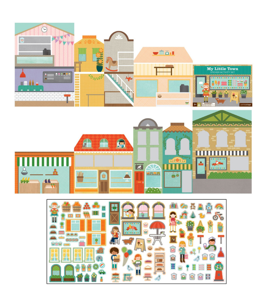 Petit Collage Çıkartmalı Aktivite Seti // My Little Town