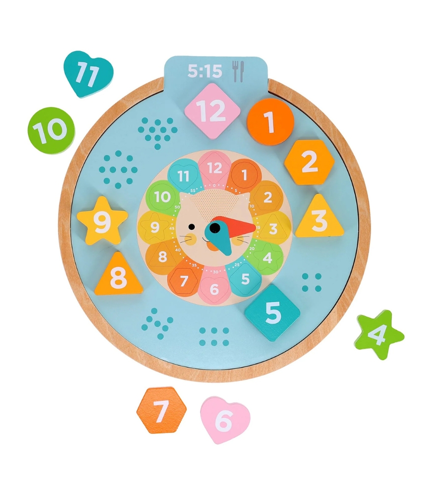 Petit Collage Ahşap Eğitici Saat Yapboz