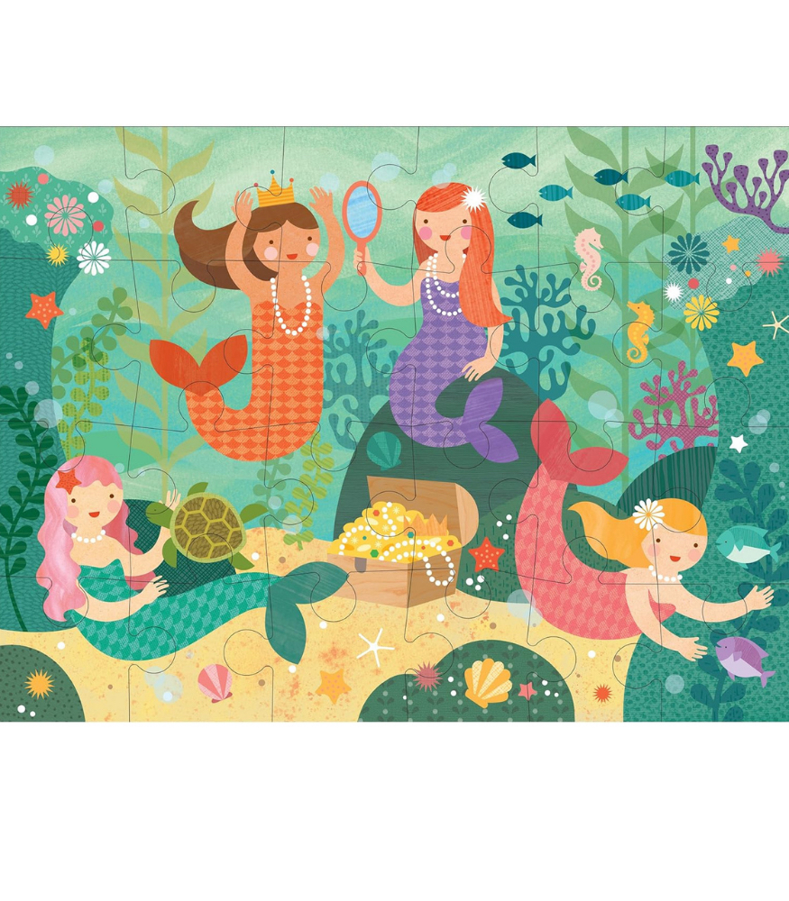 Petit Collage Yer Yapbozu // Mermaid Friends (24 Par&ccedil;a)