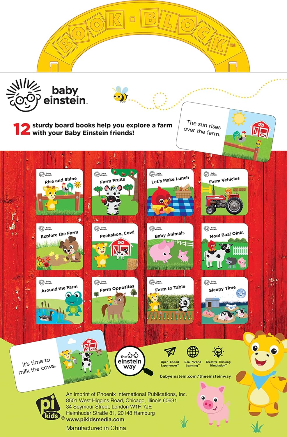 Pi Kids Baby Einstein: Farm Animals My First Library 12 Board Book Set