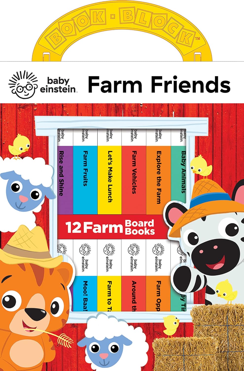 Pi Kids Baby Einstein: Farm Animals My First Library 12 Board Book Set