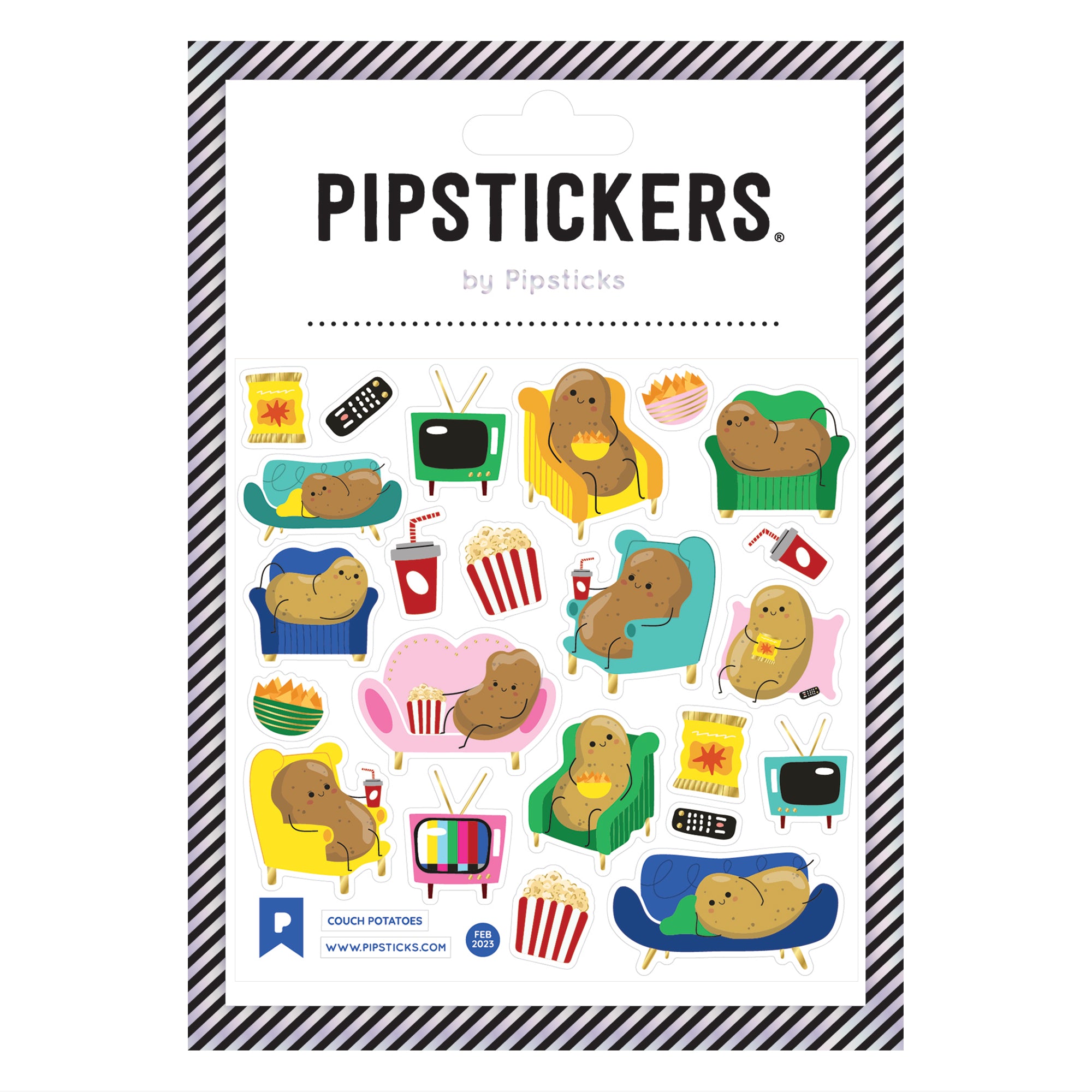 Pipsticks Sticker // Couch Potatoes