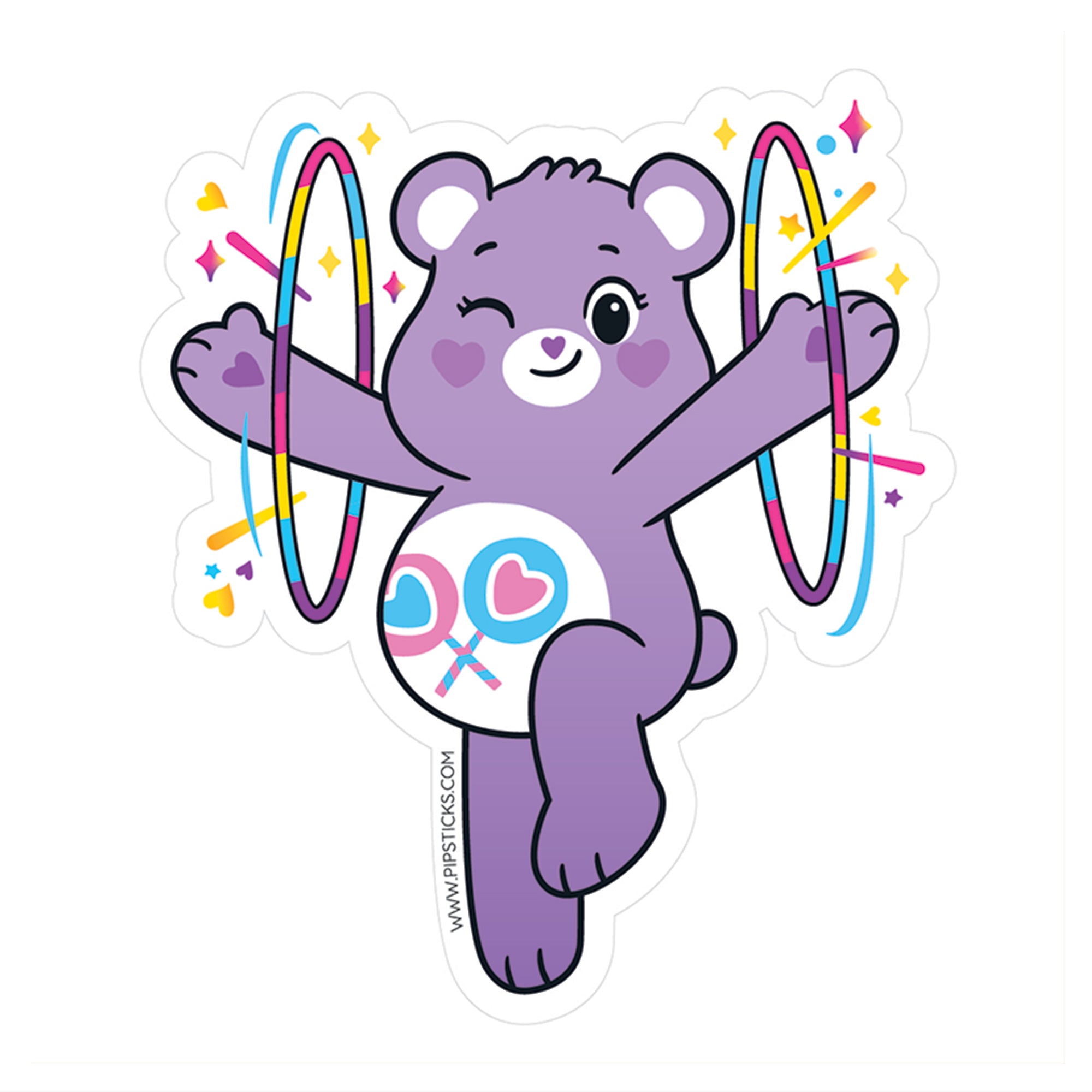 Pipsticks Vinyl Sticker // Share Bear