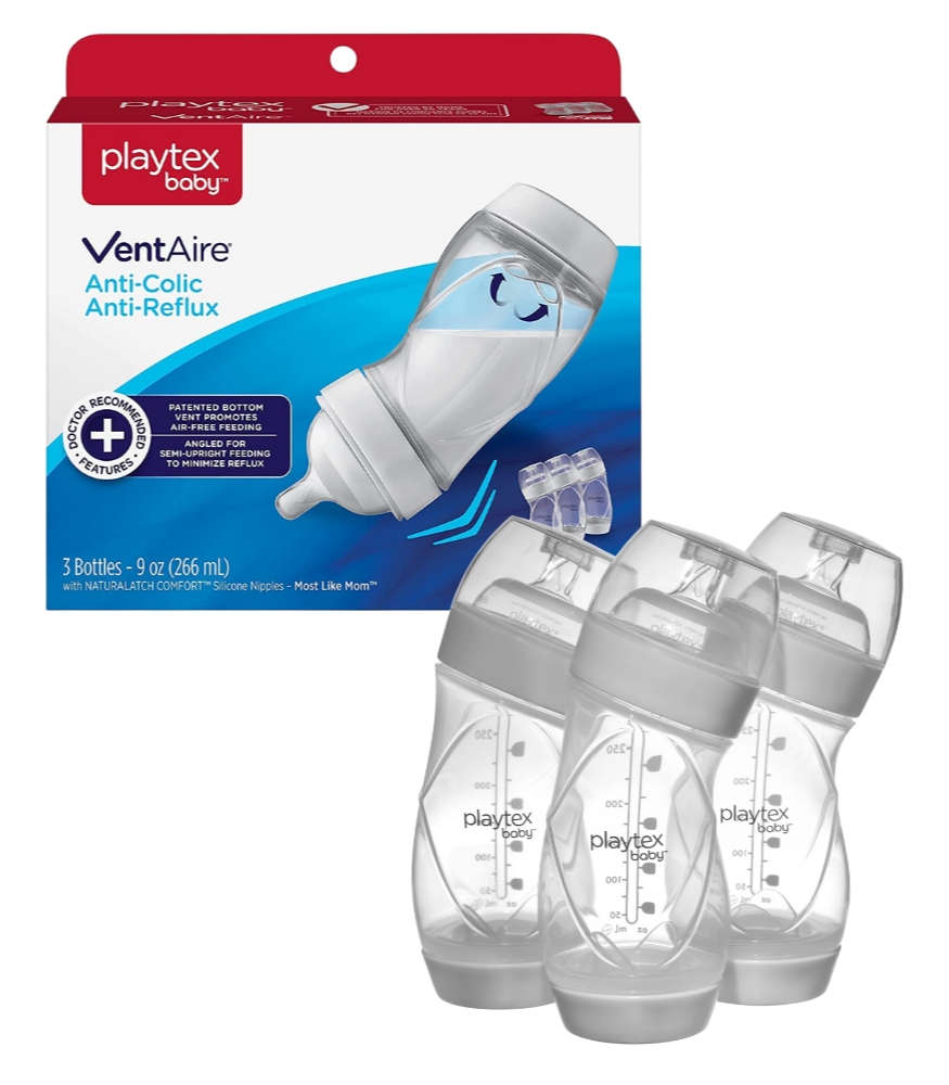 Playtex Baby Ventaire Yenidoğan Kolik & Refl&uuml; &Ouml;nleyici Biberon Seti (266 ml) // 3 Adet