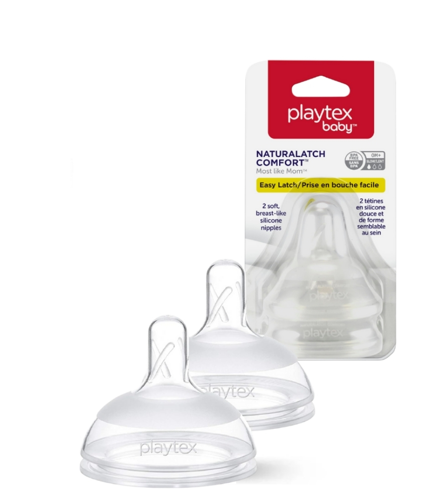 Playtex Baby NaturaLatch Comfort Yenidoğan Biberon Emzik Set (2 Adet) // Yavaş Akış