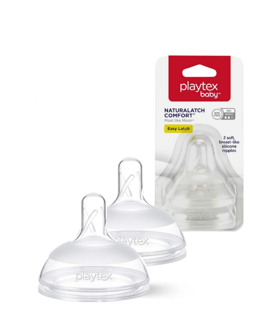 Playtex Baby NaturaLatch Comfort Yenidoğan Biberon Emzik Set (2 Adet) // Orta Akış