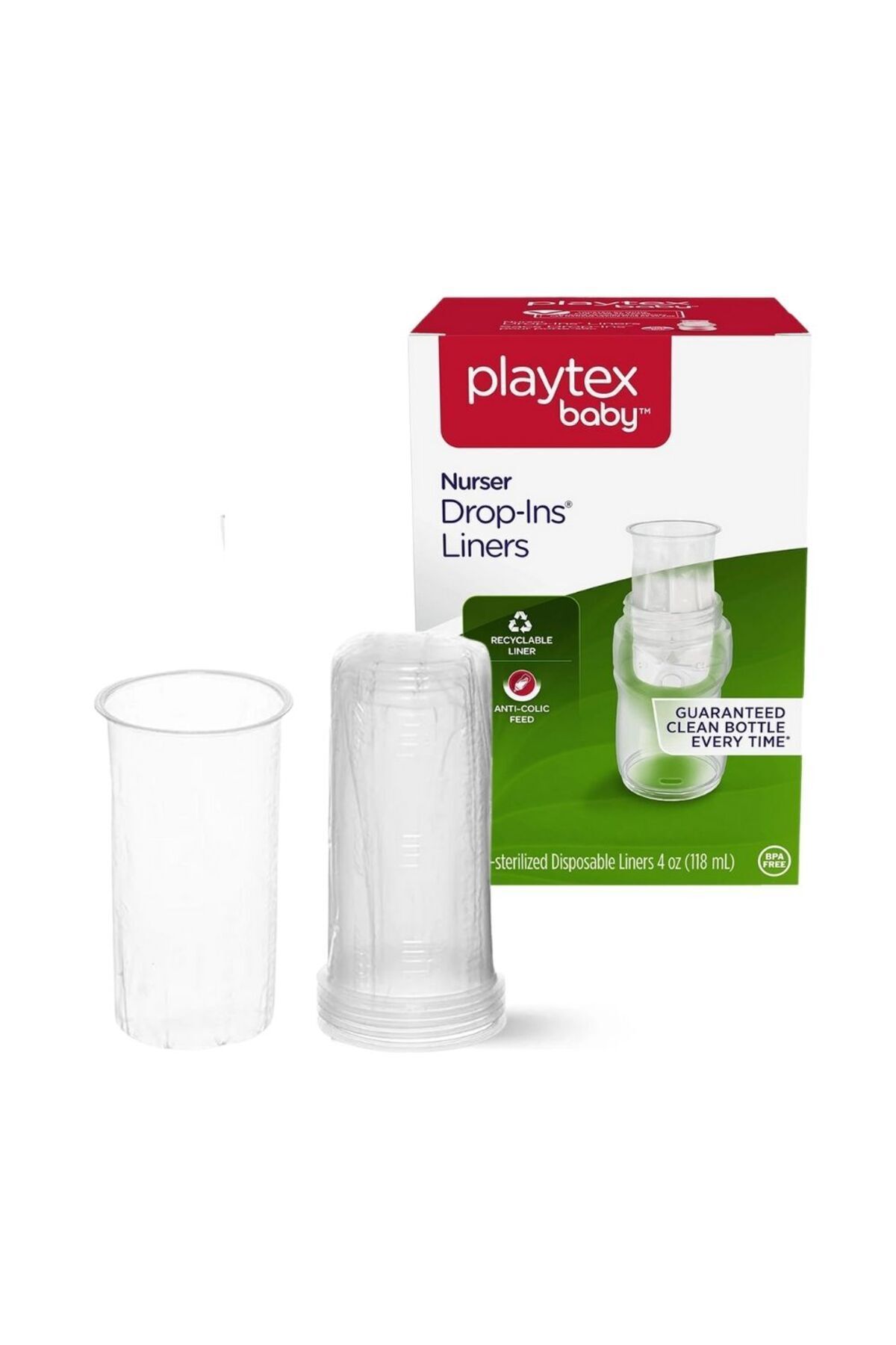Playtex Baby Liners Yenidoğan Anti-Kolik Nurser Biberon Torba Set // 50 Adet (118 ml)