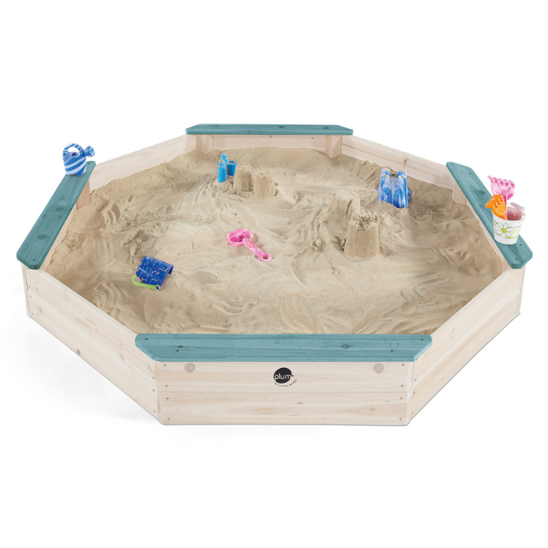 Plum Dev Ahşap Kum Havuzu // Turkuaz