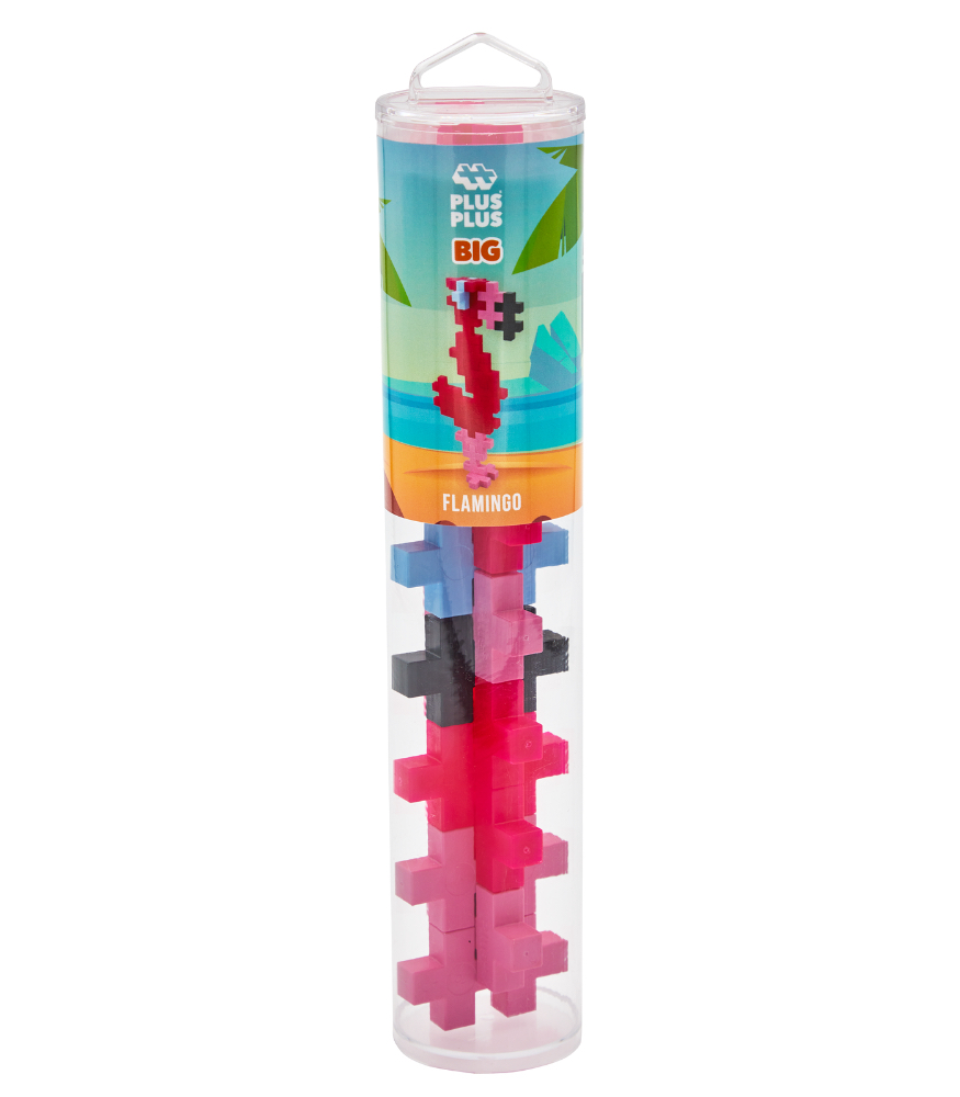 Plus-Plus Big Yaratıcı Blok T&uuml;p // Flamingo (15 Par&ccedil;a)