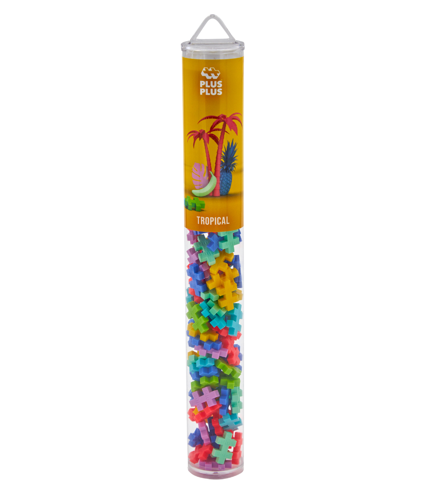 Plus-Plus Yaratıcı Blok Tüp // Tropical Mix (100 Parça)