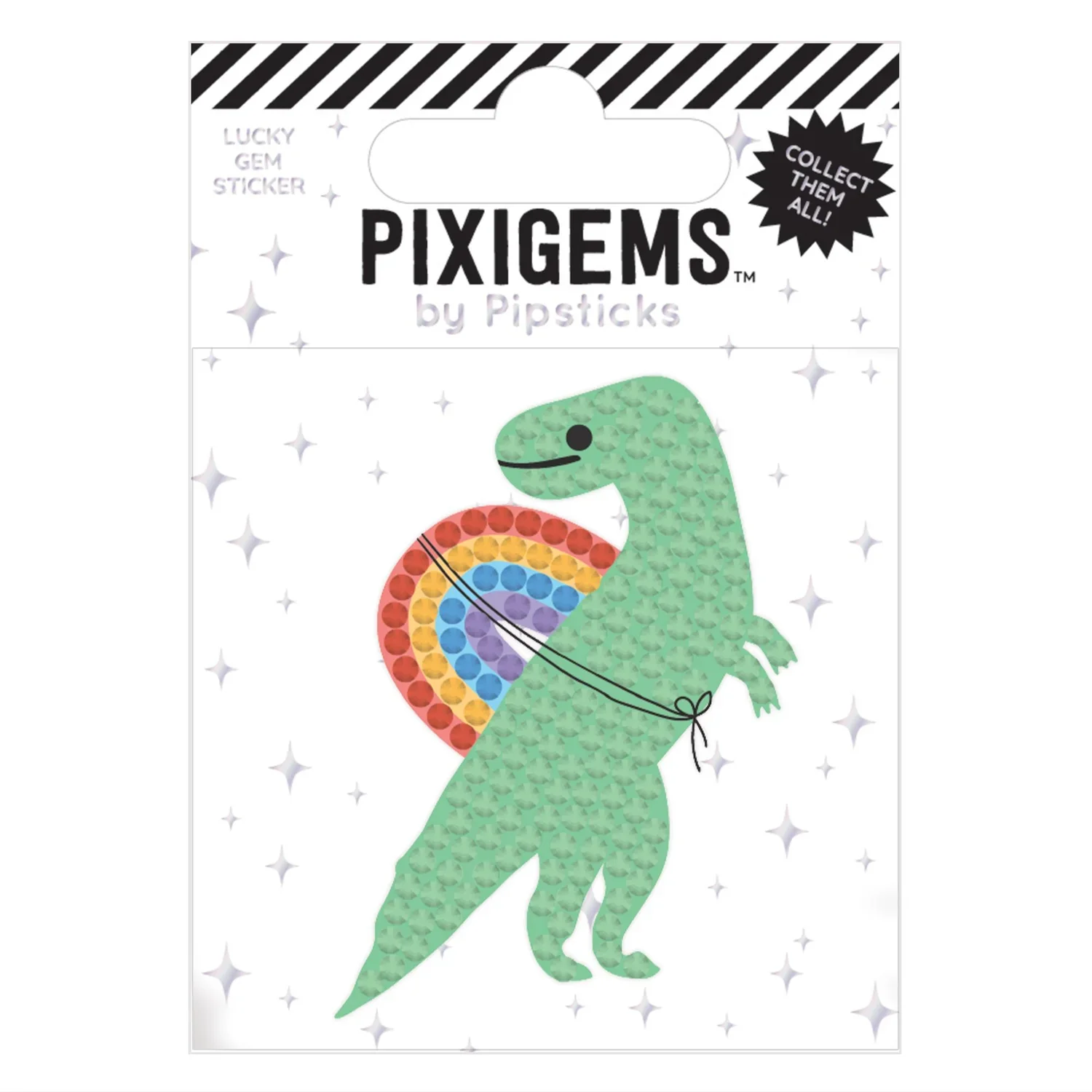 Pipsticks Pixigem Sticker // Tiki T-Rex