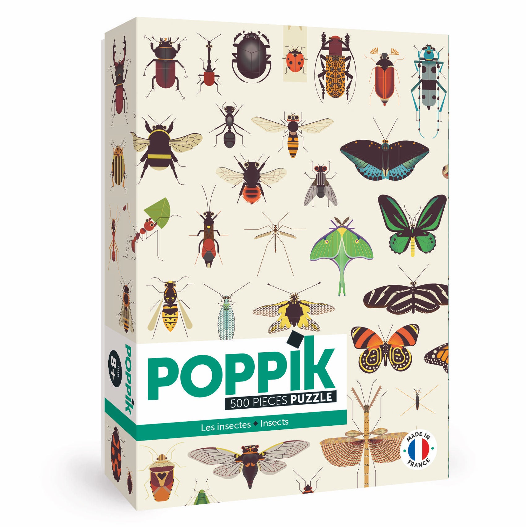 Poppik Puzzle with Poster // Insects (500 Parça)
