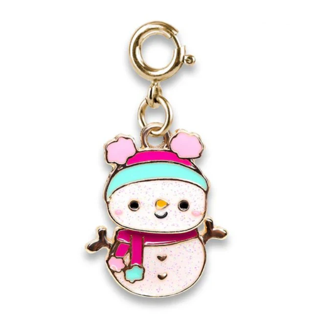 Charm It! Kolye & Bileklik Charm // Gold Swivel Snowman