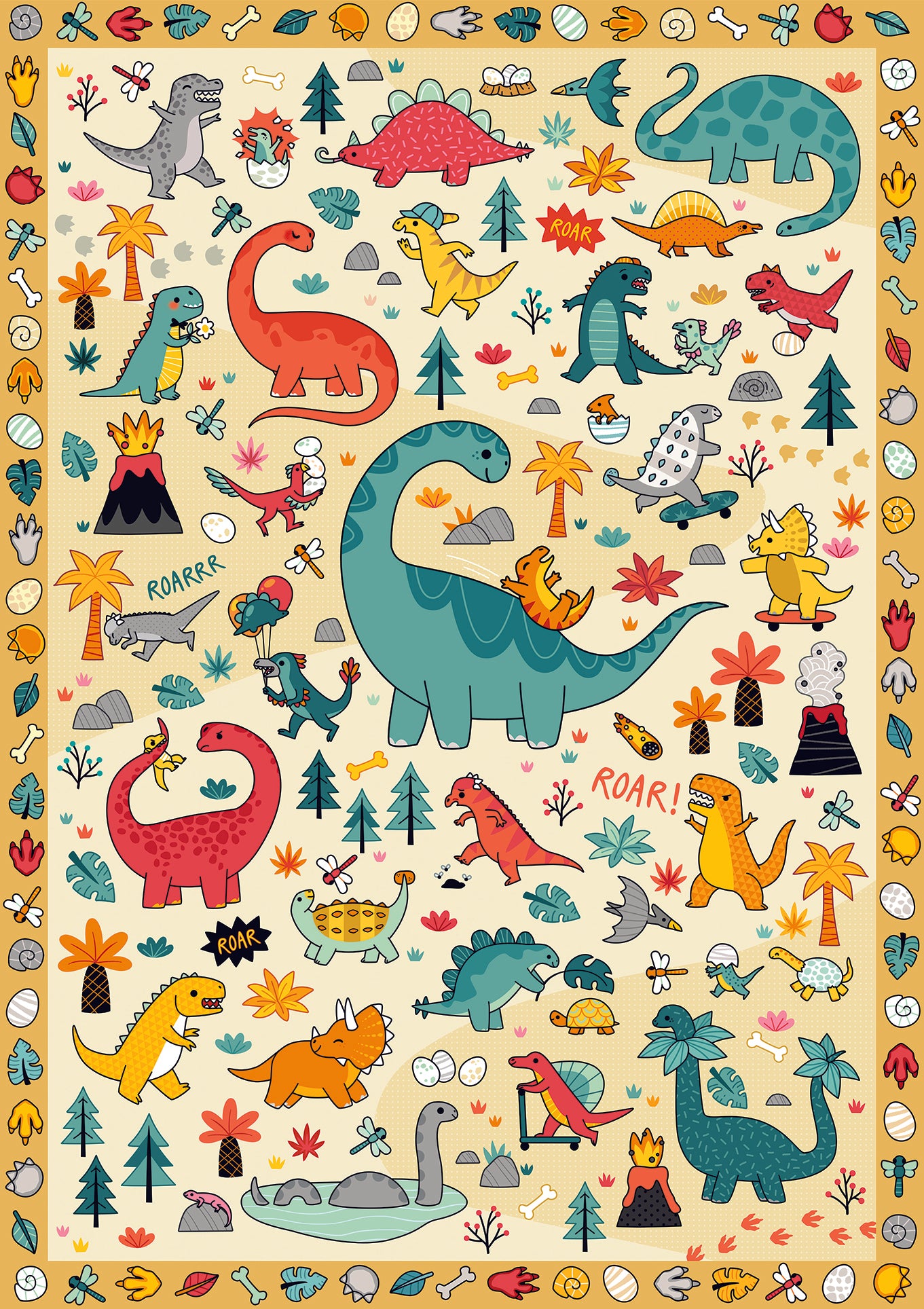 Poppik Creative Sticker Poster // Dinosaurs