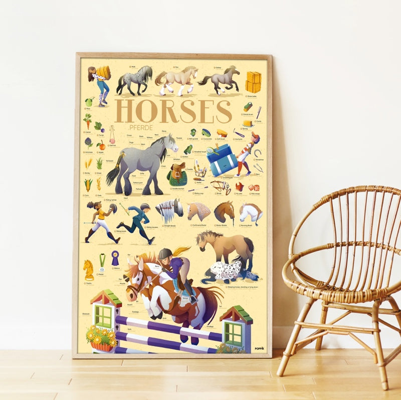 Poppik Discovery Sticker Poster // Horses