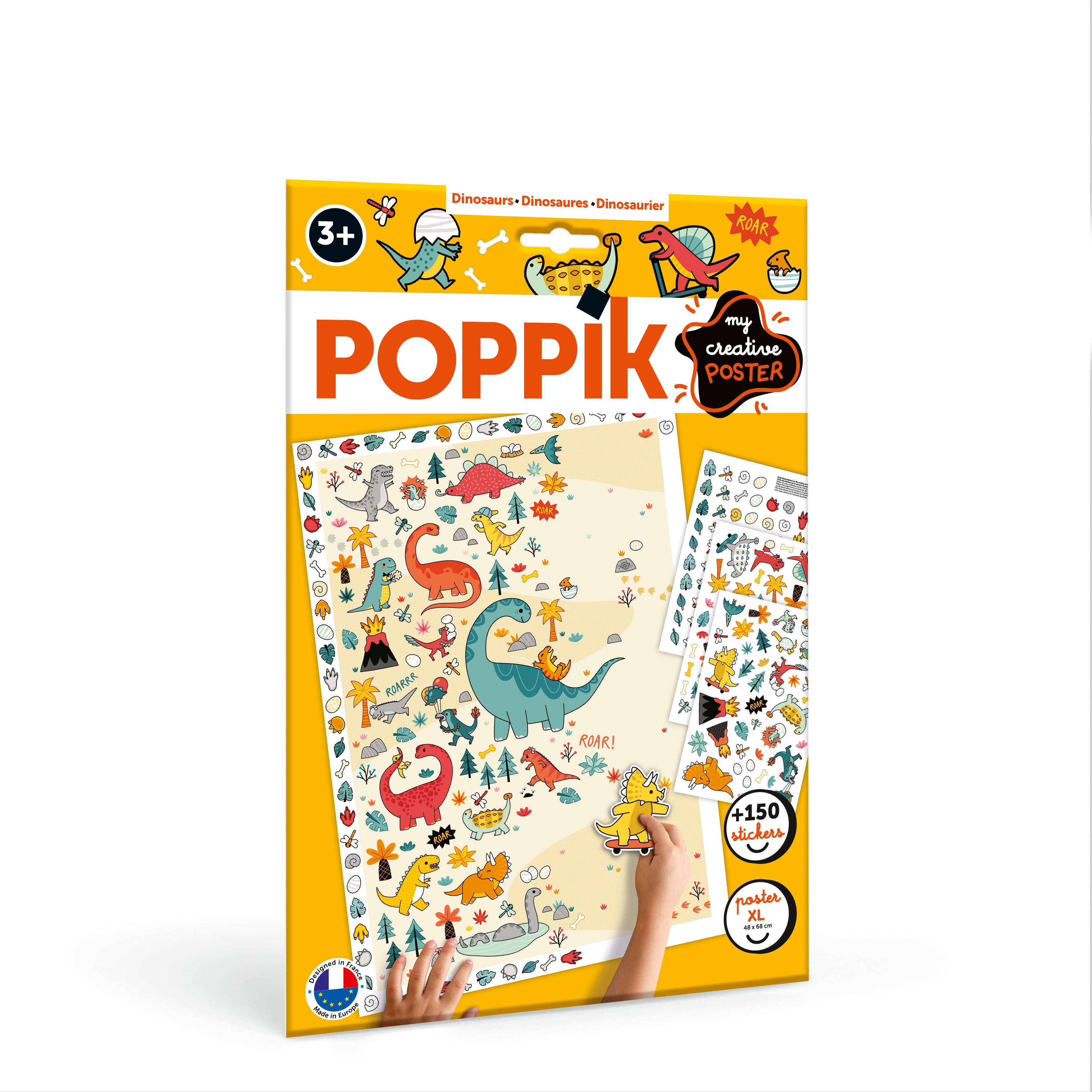 Poppik Creative Sticker Poster // Dinosaurs