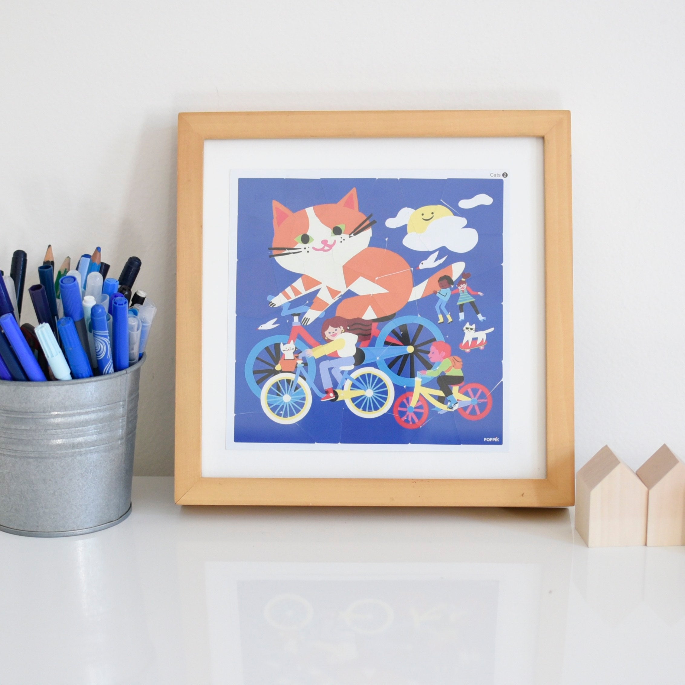 Poppik Educational Reusable Sticker Puzzle // Funny Cats