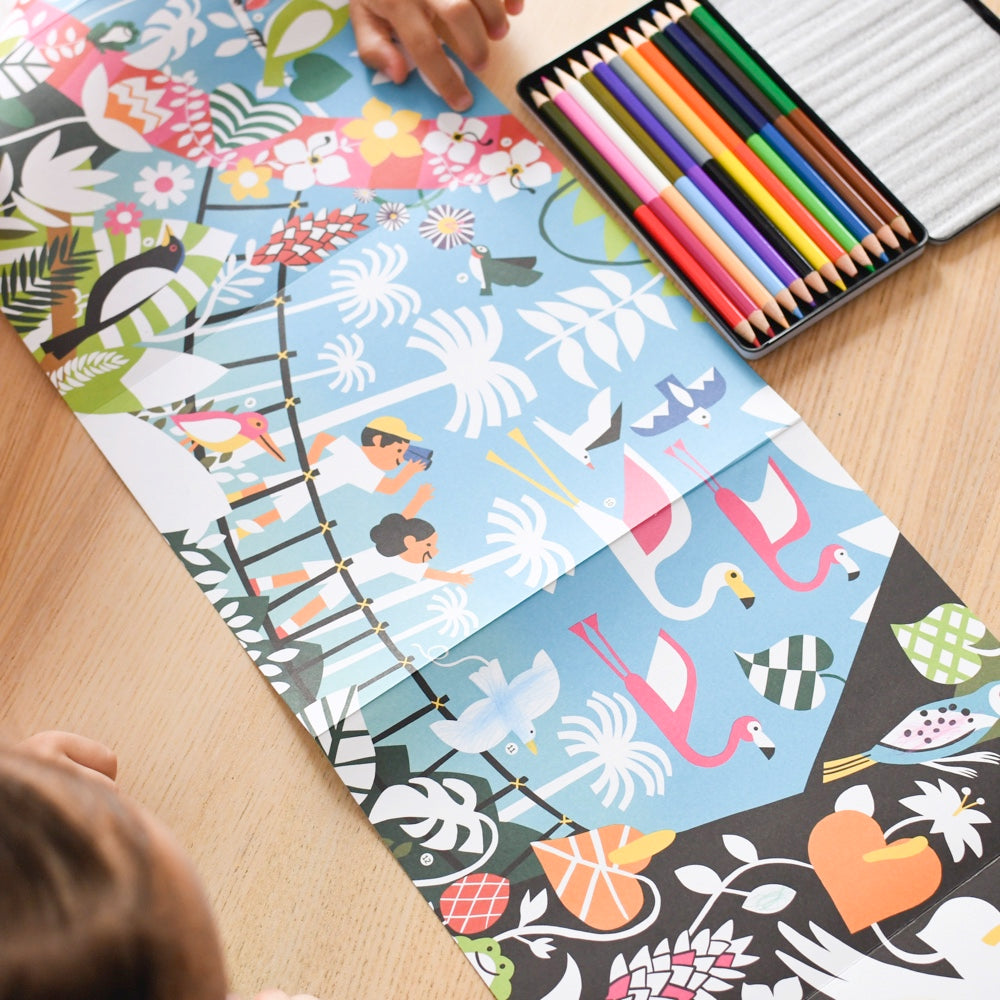 Poppik Colouring Poster // Jungle Forest