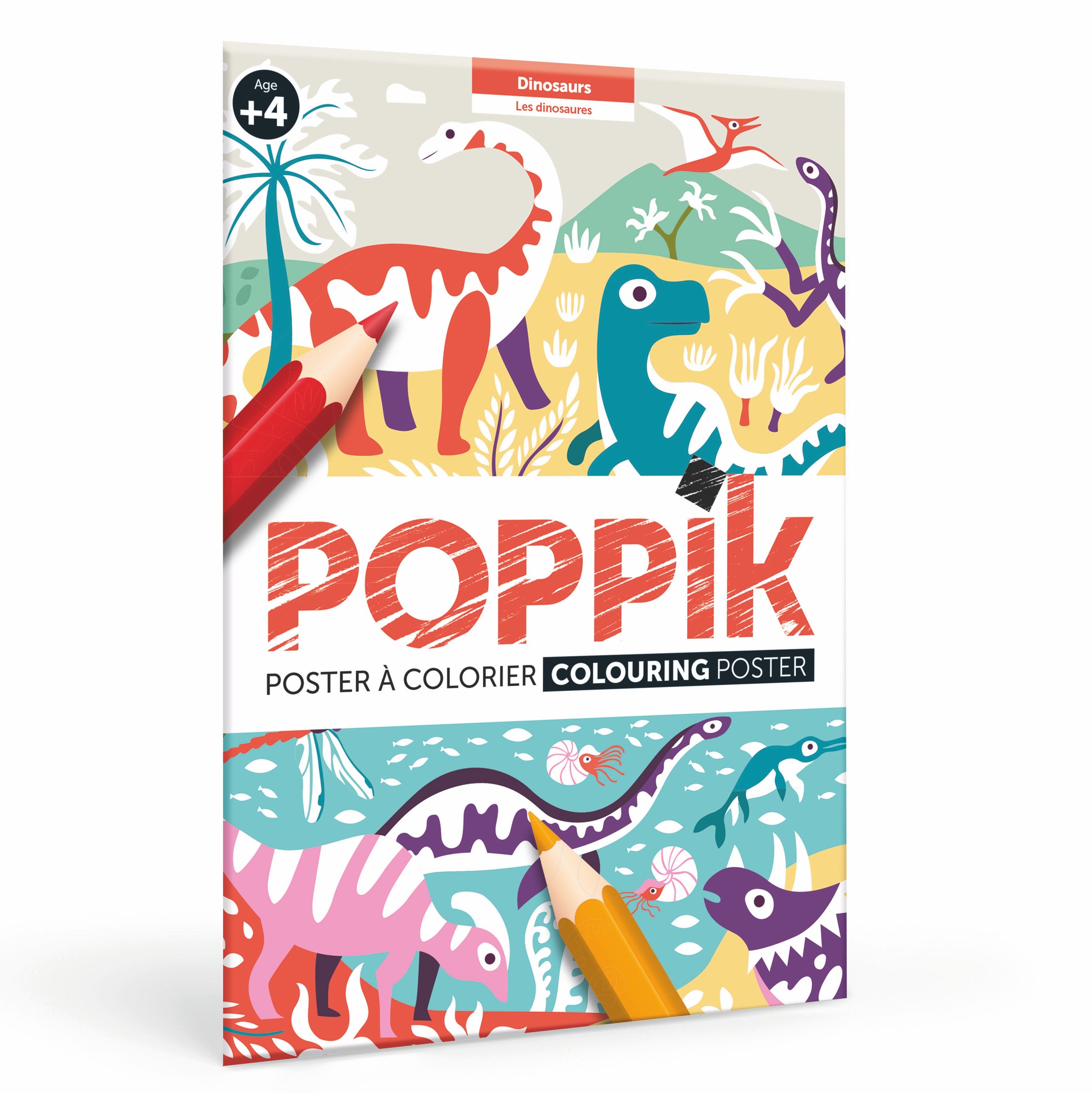 Poppik Colouring Poster // Dinosaur